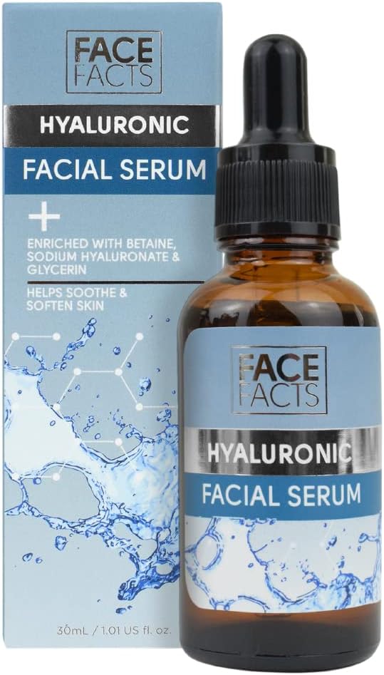 Face Facts Facial Serum Hyaluronic, Reduce Fine Lines & Wrinkles, Revive & Sooth