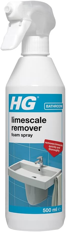 HG Limescale Remover Foam Spray - 500ml Removes Stains & Deposits from Pack of 2