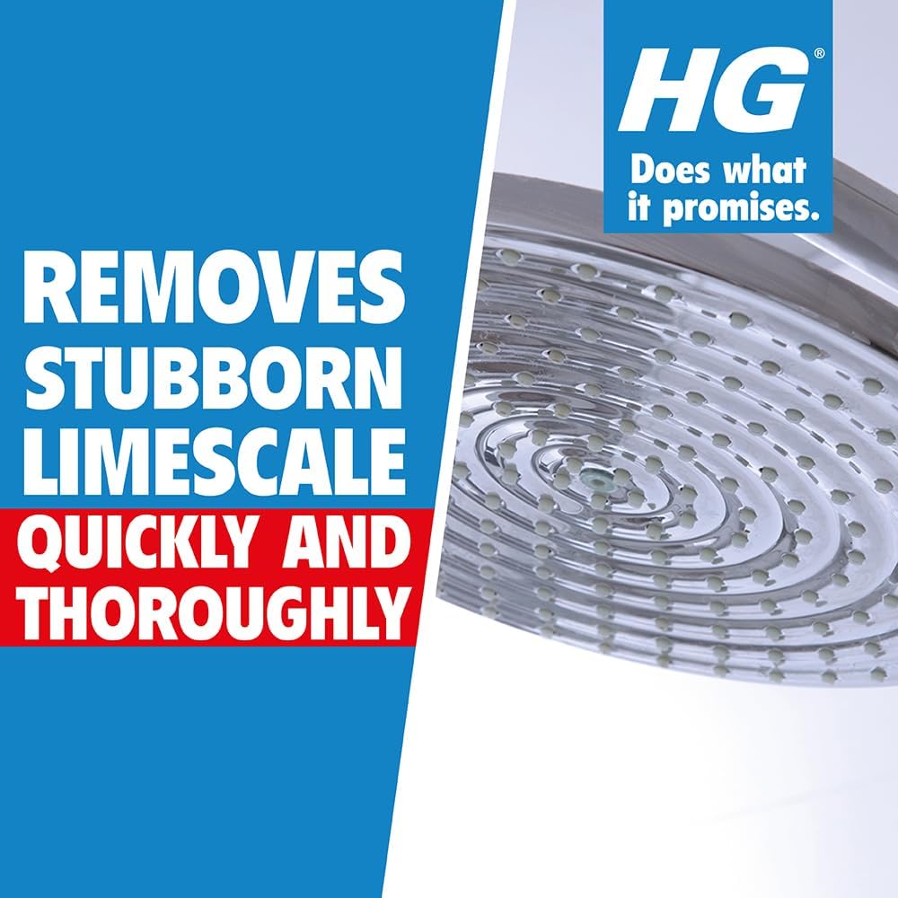 HG Limescale Remover Foam Spray - 500ml Removes Stains & Deposits from Pack of 2