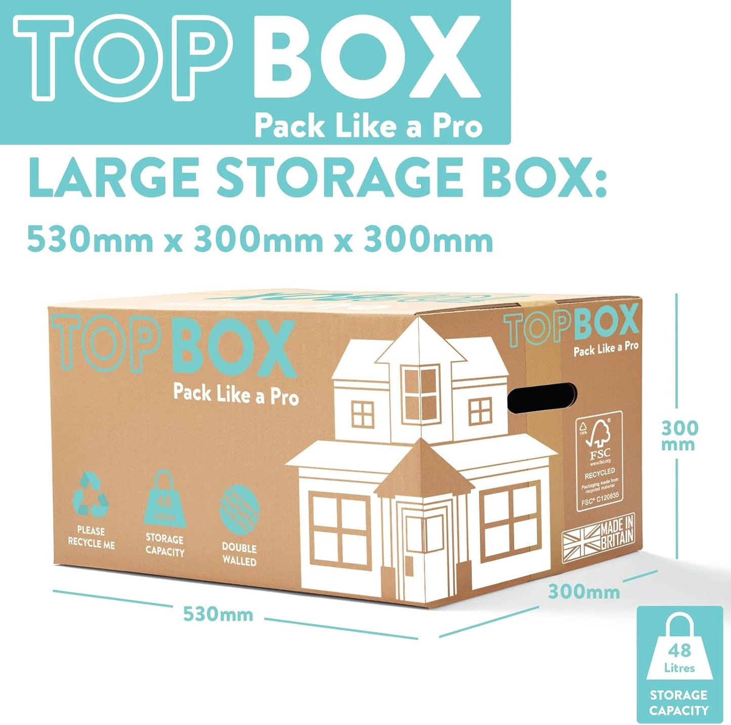 10x Strong Durable DOUBLE WALL Removal Cardboard Packing Storage Boxes