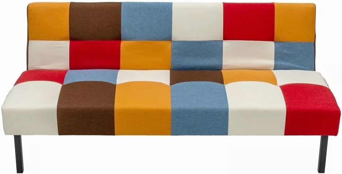 Sofa + Bed Modern Sleeper Sofa Settee Rainbow Patchwork for Living Room