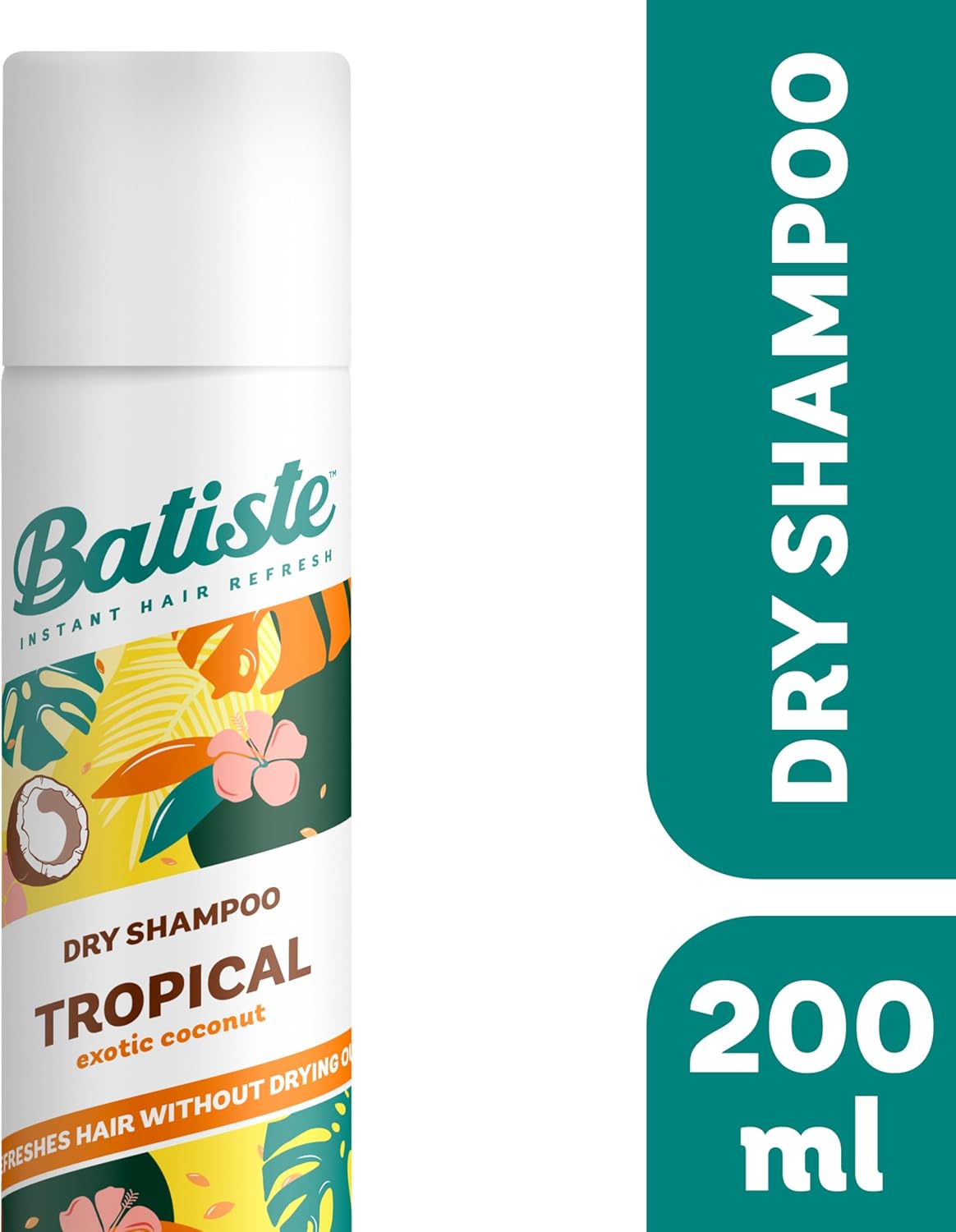 Batiste Dry Shampoo in Tropical, Coconut & Floral Fragrance, Spray to Refresh