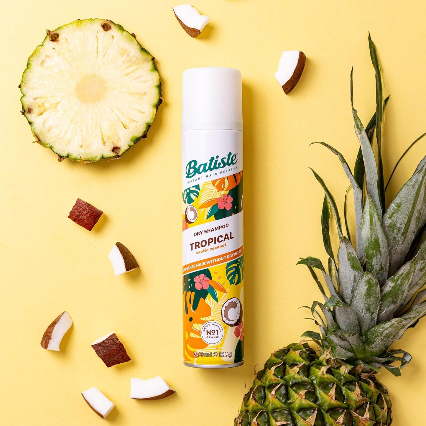 Batiste Dry Shampoo in Tropical, Coconut & Floral Fragrance, Spray to Refresh