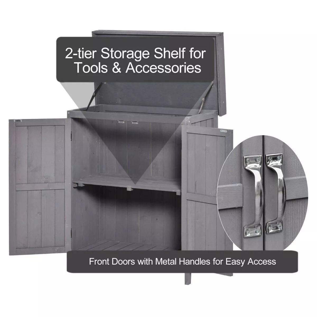 Shed Garden Storage Outdoor Keter Grey Box  Lockable Tool Bin Large High Quality