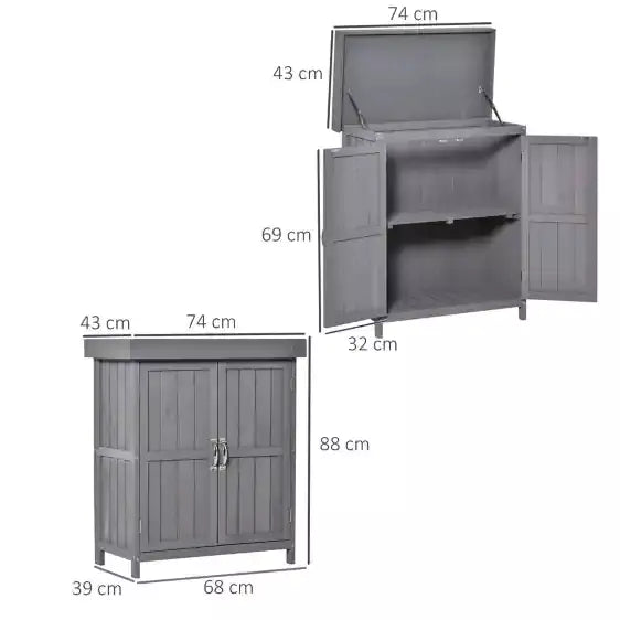 Shed Garden Storage Outdoor Keter Grey Box  Lockable Tool Bin Large High Quality